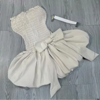 Ảnh 4 của Set áo quây chân váy nơ kem nữ