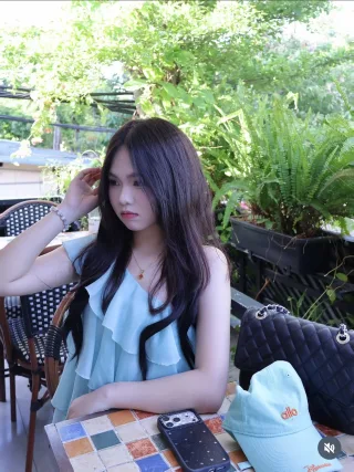 Photo 1 of Áo hai dây voan xanh mint nữ tính
