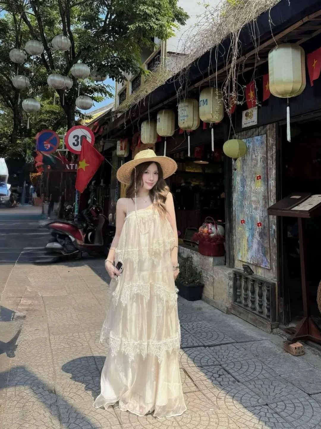 Photo 2 of Váy maxi ren kem hai dây nữ