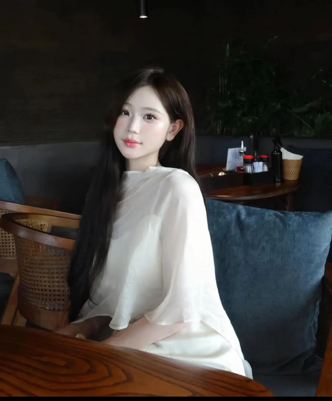 Ảnh 1 của Áo blouse trắng rộng nữ voan lụa