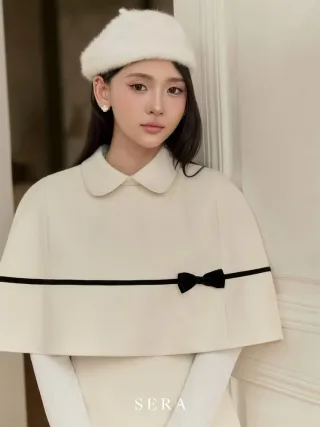 Ảnh 4 của Set áo cape váy ngắn trắng nữ