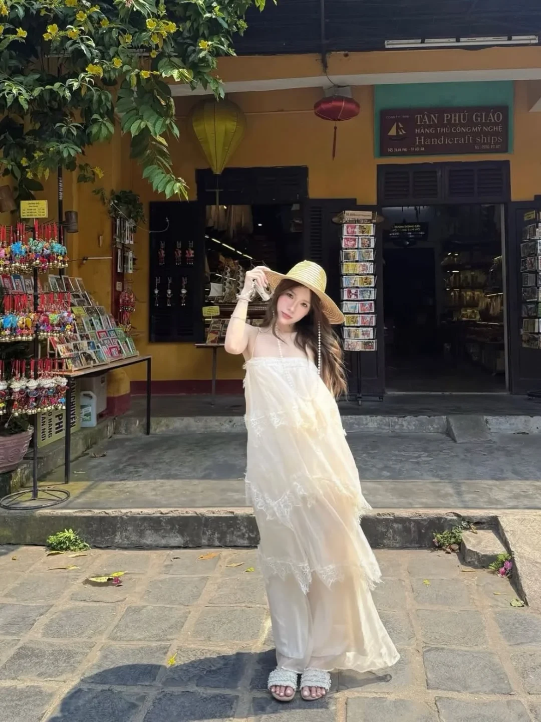 Photo 5 of Váy maxi ren kem hai dây nữ