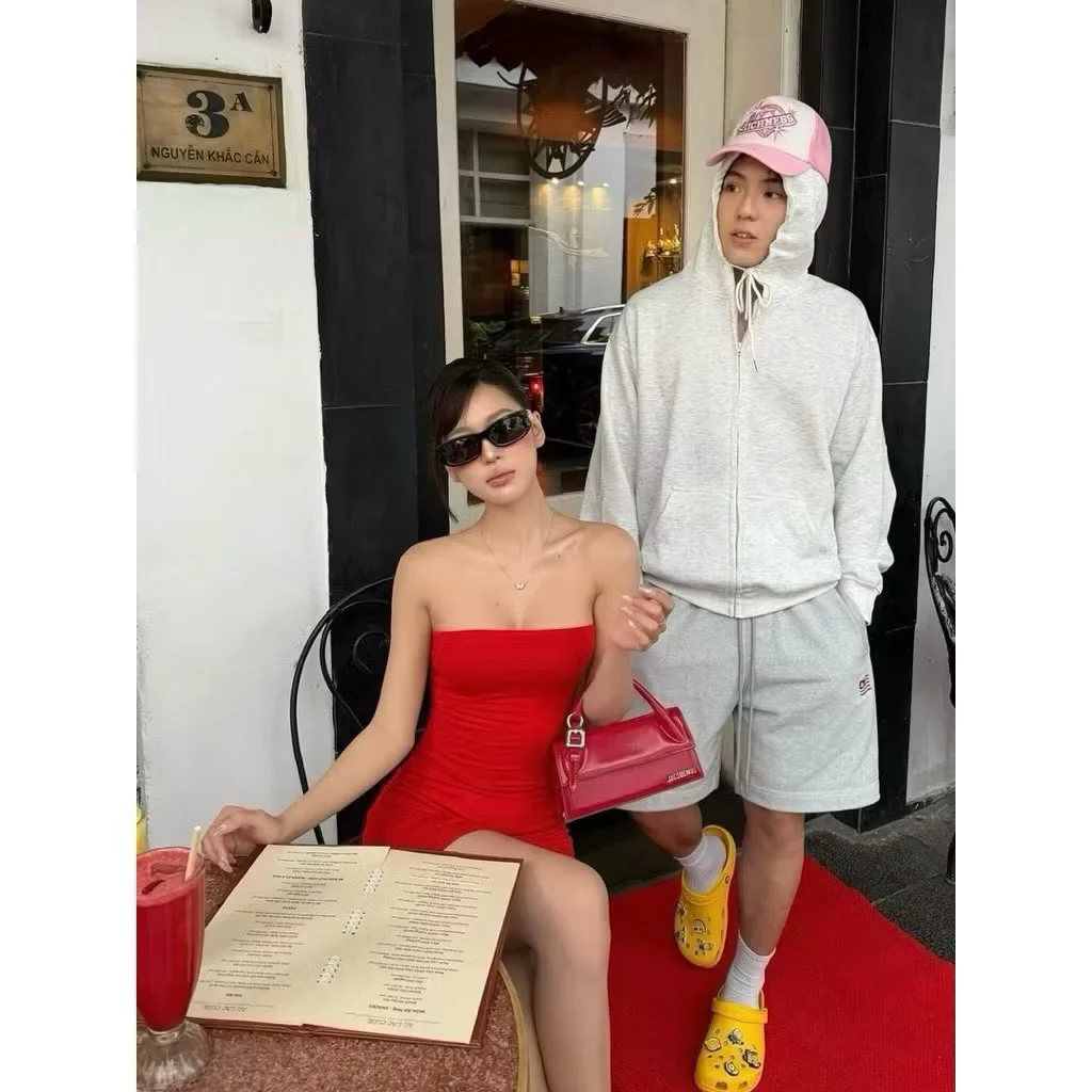 Ảnh 2 của Đầm đỏ cúp ngực nhún nữ thuê