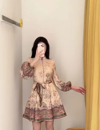Ảnh 3 của Váy ngắn lụa paisley boho Zimerman nữ