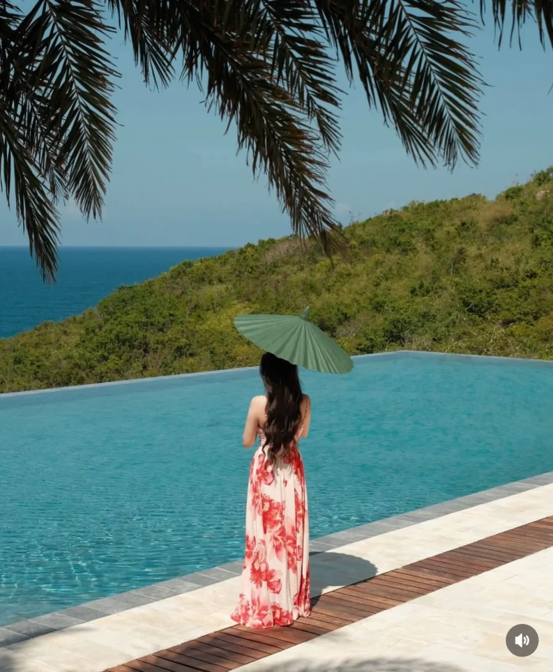 Ảnh 2 của Đầm maxi hoa đỏ voan nữ NAN