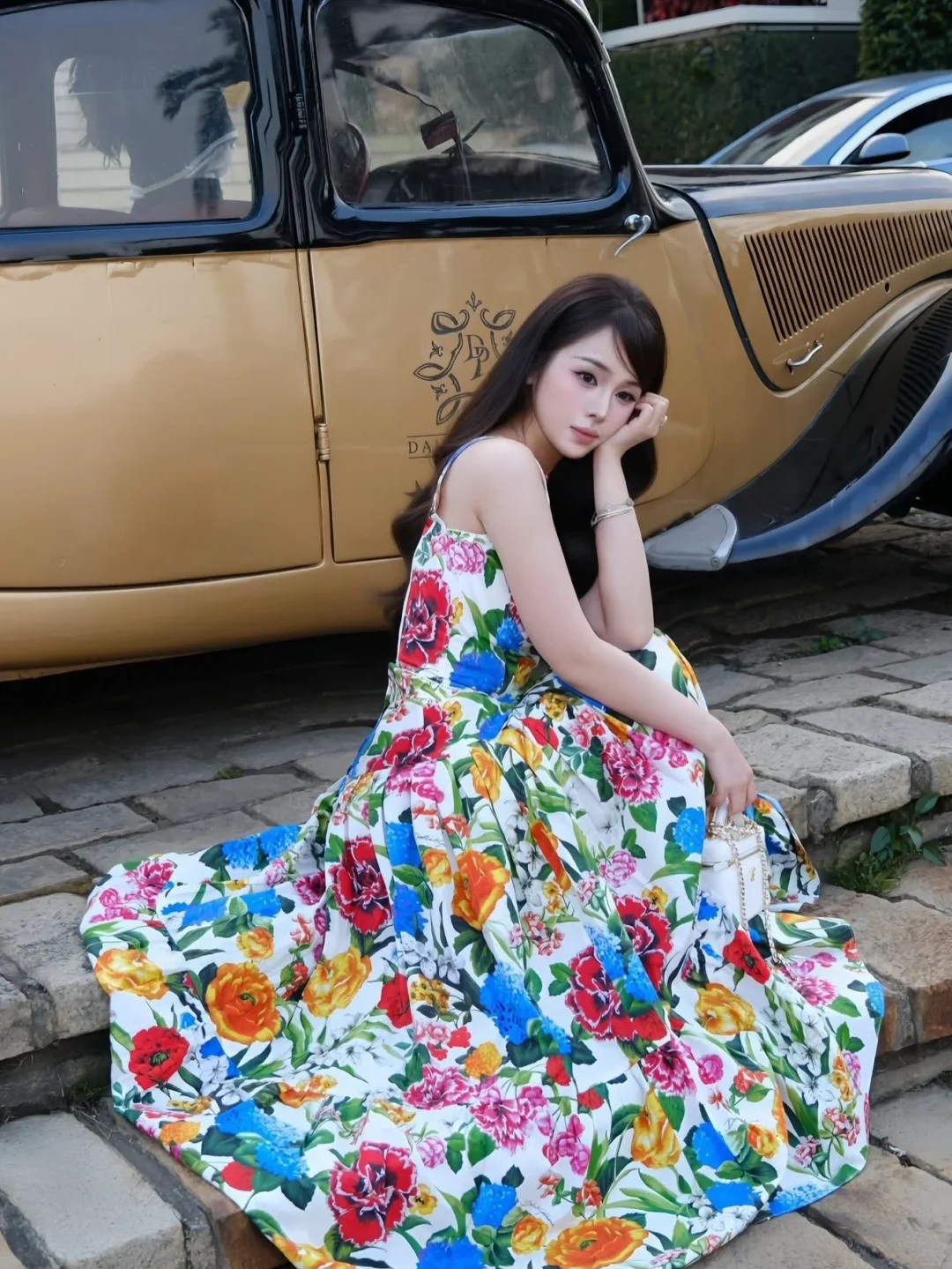 Photo 5 of Váy maxi hoa văn trắng nữ QCCC