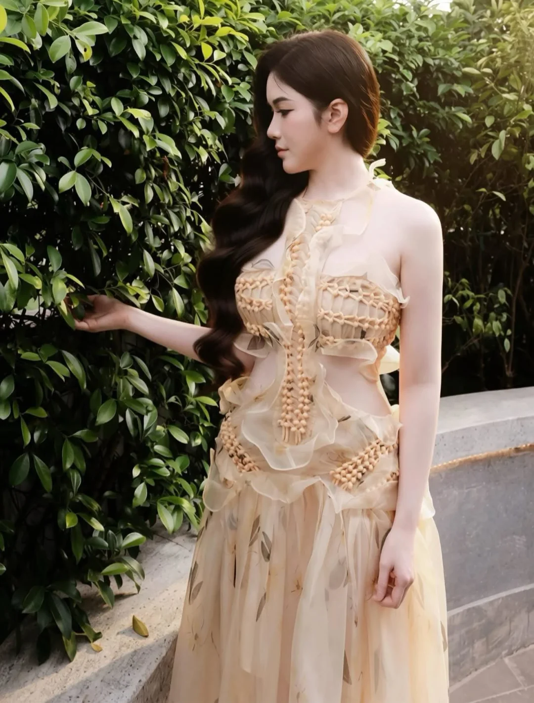 Photo 1 of Váy tiệc voan be Zimerman nữ tính