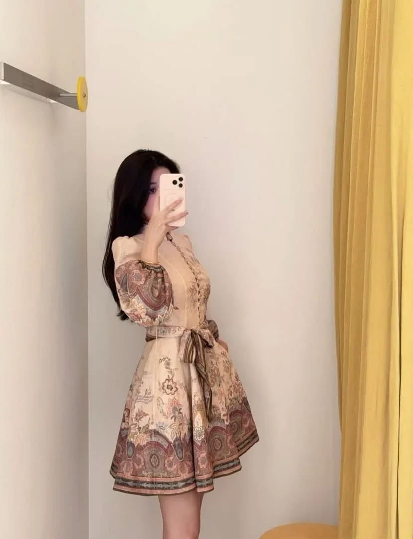 Ảnh 1 của Váy ngắn lụa paisley boho Zimerman nữ