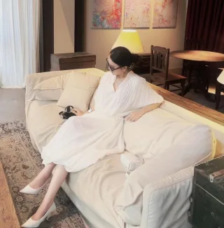 Ảnh 4 của Đầm maxi trắng voan Das Lavie nữ tính