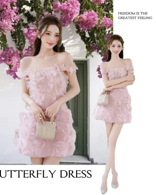 Ảnh 4 của Váy tiệc hồng cánh hoa Josephin nữ
