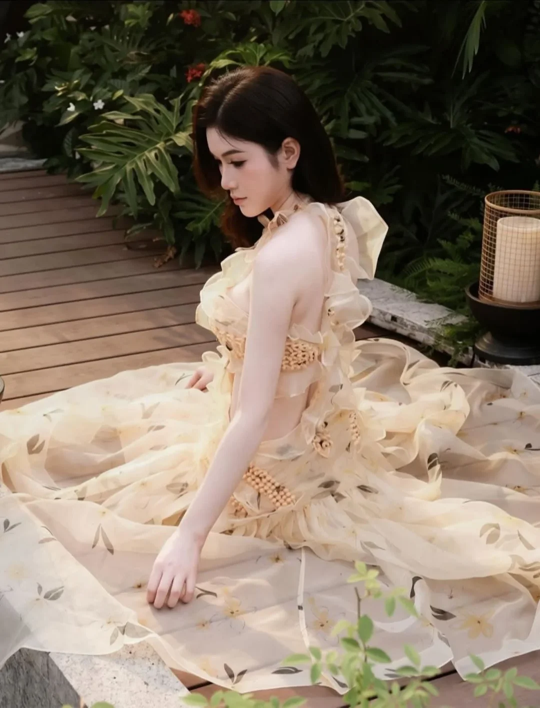 Photo 4 of Váy tiệc voan be Zimerman nữ tính