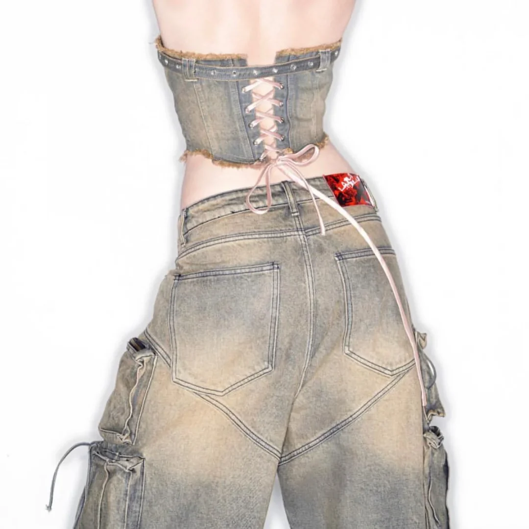 Photo 4 of Quần jeans cargo ASSylum*69 oversized nữ