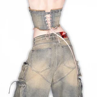 Photo 4 of Quần jeans cargo ASSylum*69 oversized nữ
