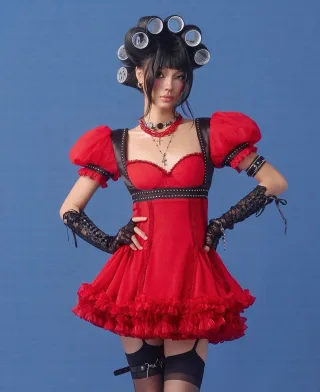 Photo 1 of Váy đỏ Gothic dự tiệc Princssclub