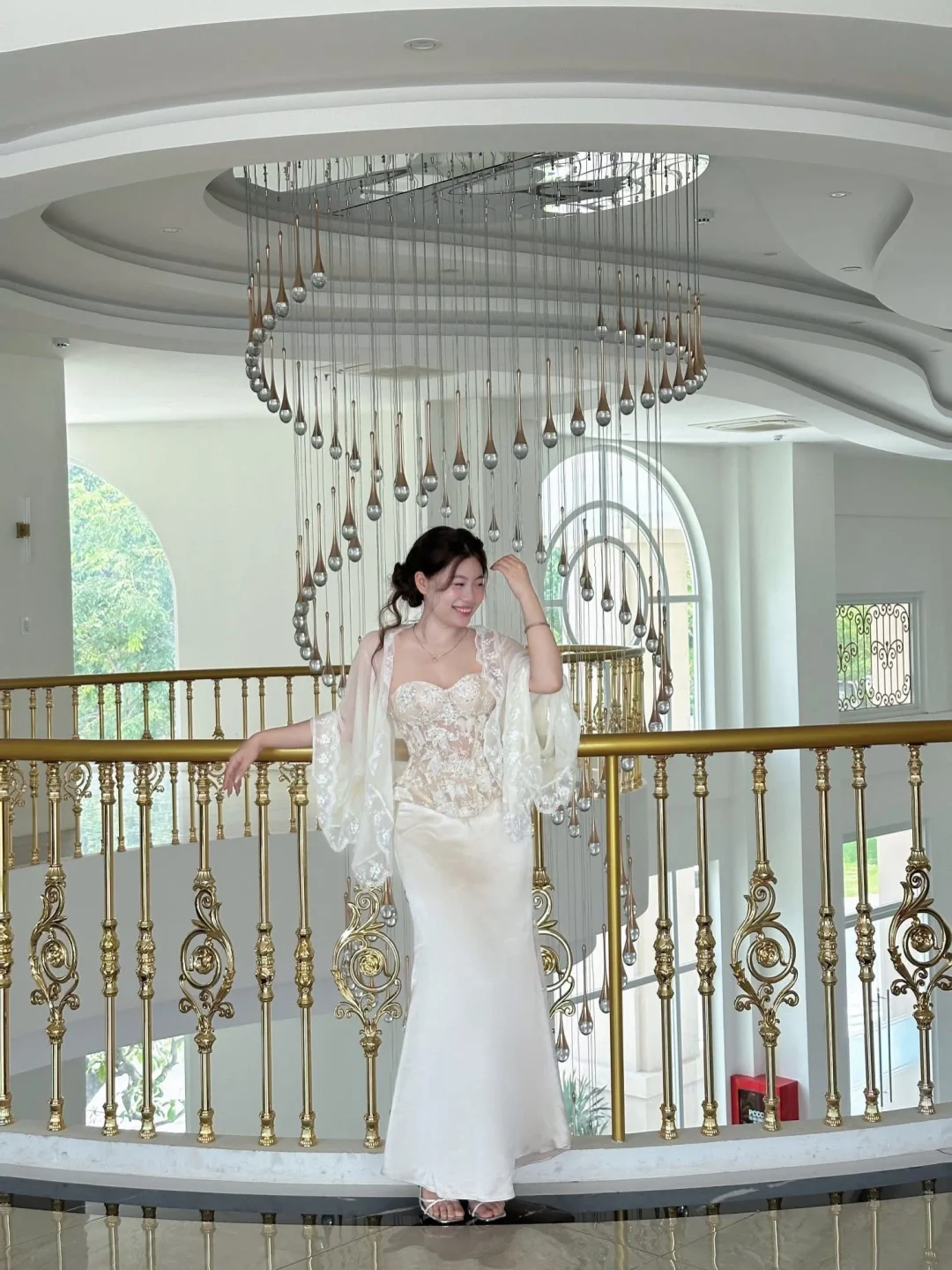Ảnh 5 của Set váy lụa đá pha lê corset SK0008