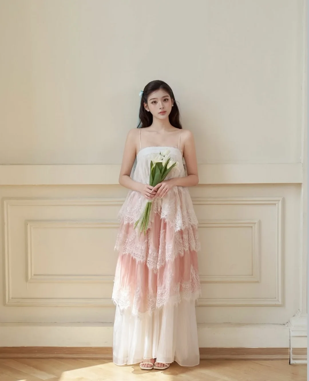 Photo 1 of Váy maxi ren hồng pastel Seraphic Dress