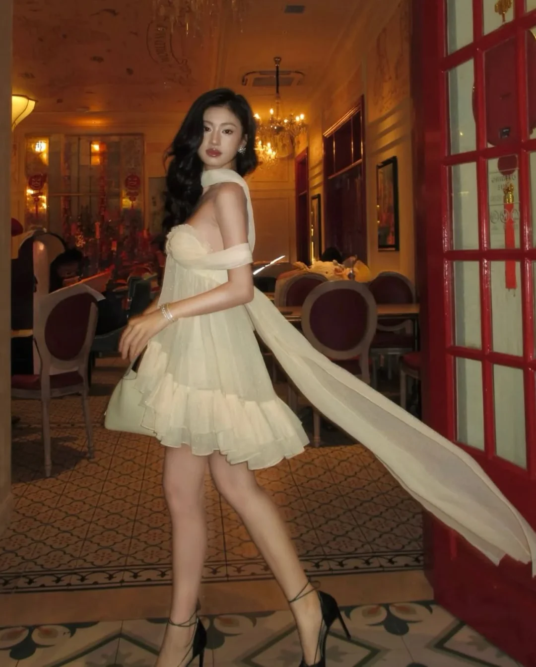 Photo 8 of Set Váy Babydoll Trắng Jirene Bowie