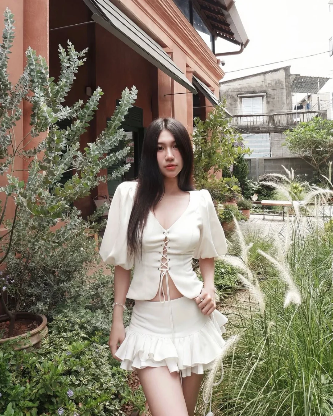 Photo 10 of Set croptop trắng Amelie Ravish ST0007