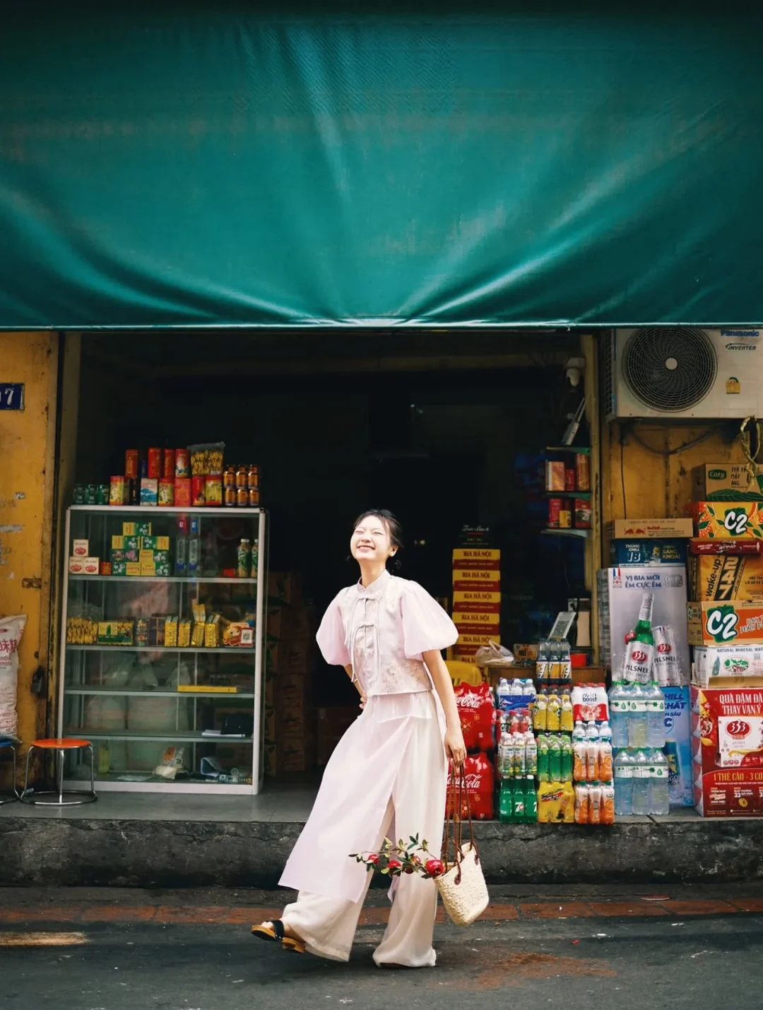 Photo 4 of Áo dài REMMUS Cát An hồng pastel thêu chim