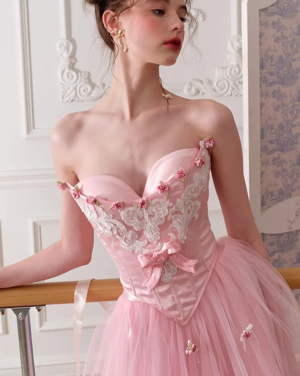 Ảnh 7 của Váy tulle ballet hồng LACEMADE kèm corset