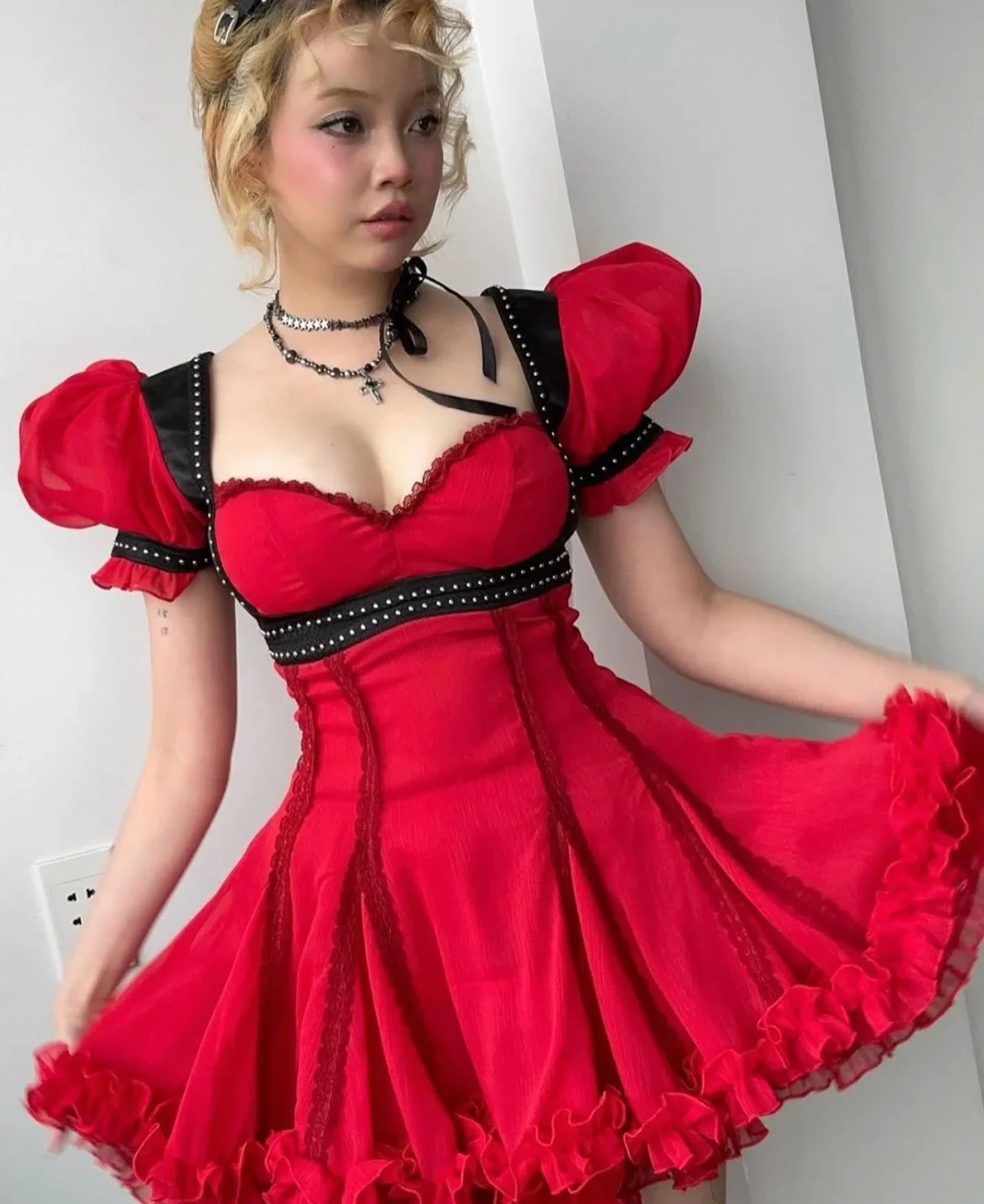 Photo 9 of Váy đỏ Gothic dự tiệc Princssclub