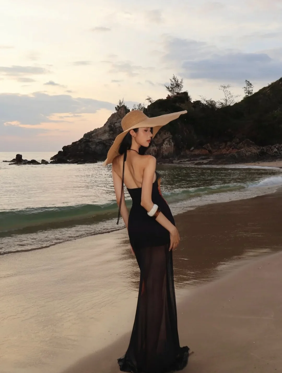 Ảnh 8 của Đầm maxi Solea DD0010 ôm body cổ yếm