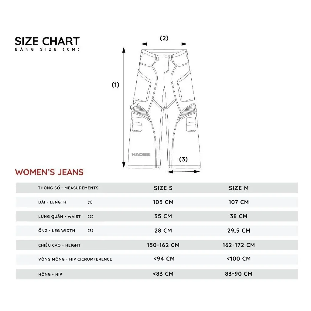 Photo 10 of Quần jeans cargo unisex Hades xanh nhạt