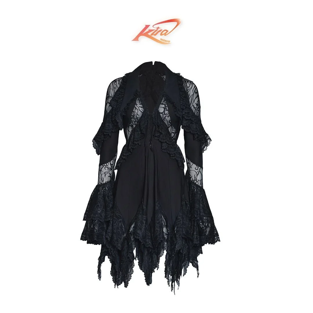 Ảnh 1 của Váy ren đen rũ gothic Muffin Dress