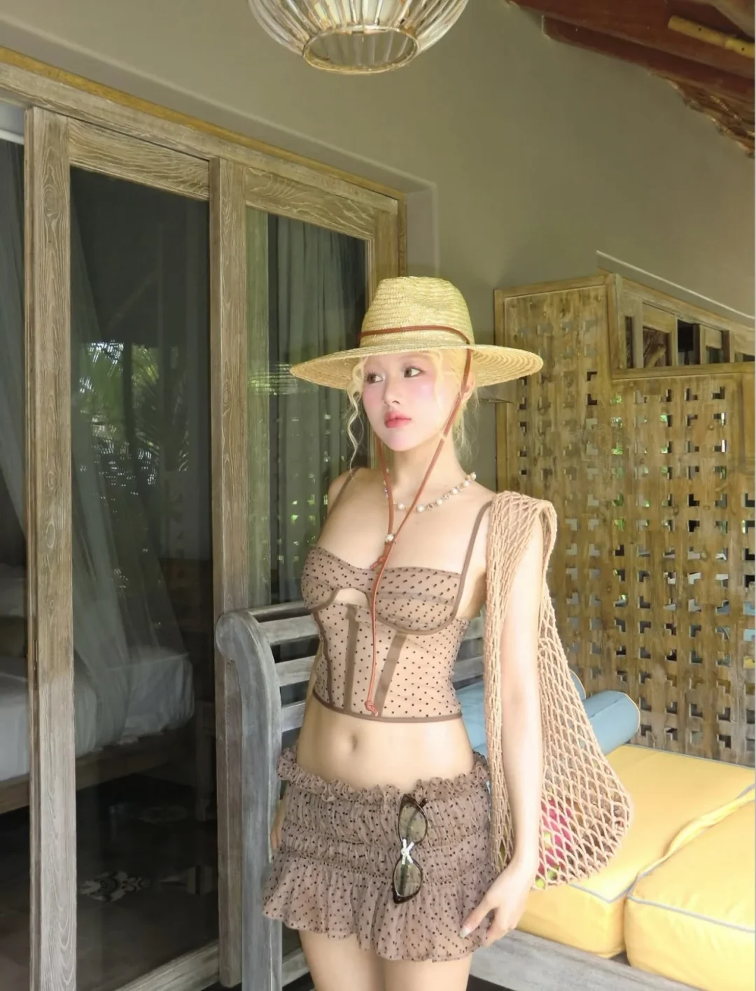 Ảnh 8 của Set croptop chân váy chấm bi Natali