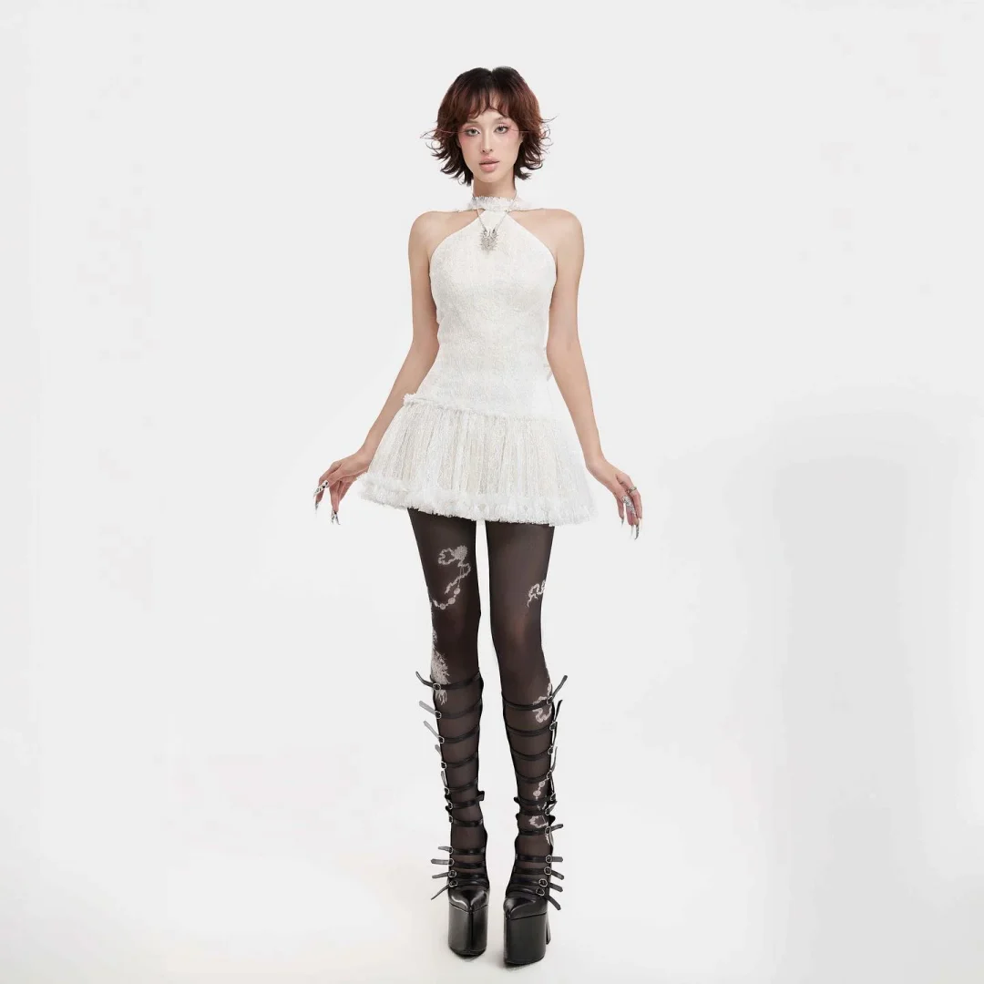 Ảnh 5 của Váy Foam Dress ren trắng LA LUNE