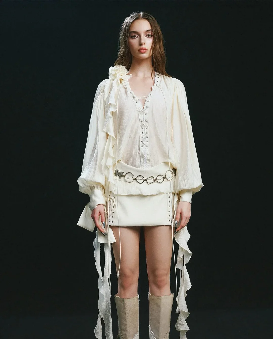 Photo 5 of Set boho Jirene Fei SK0002 trắng kem