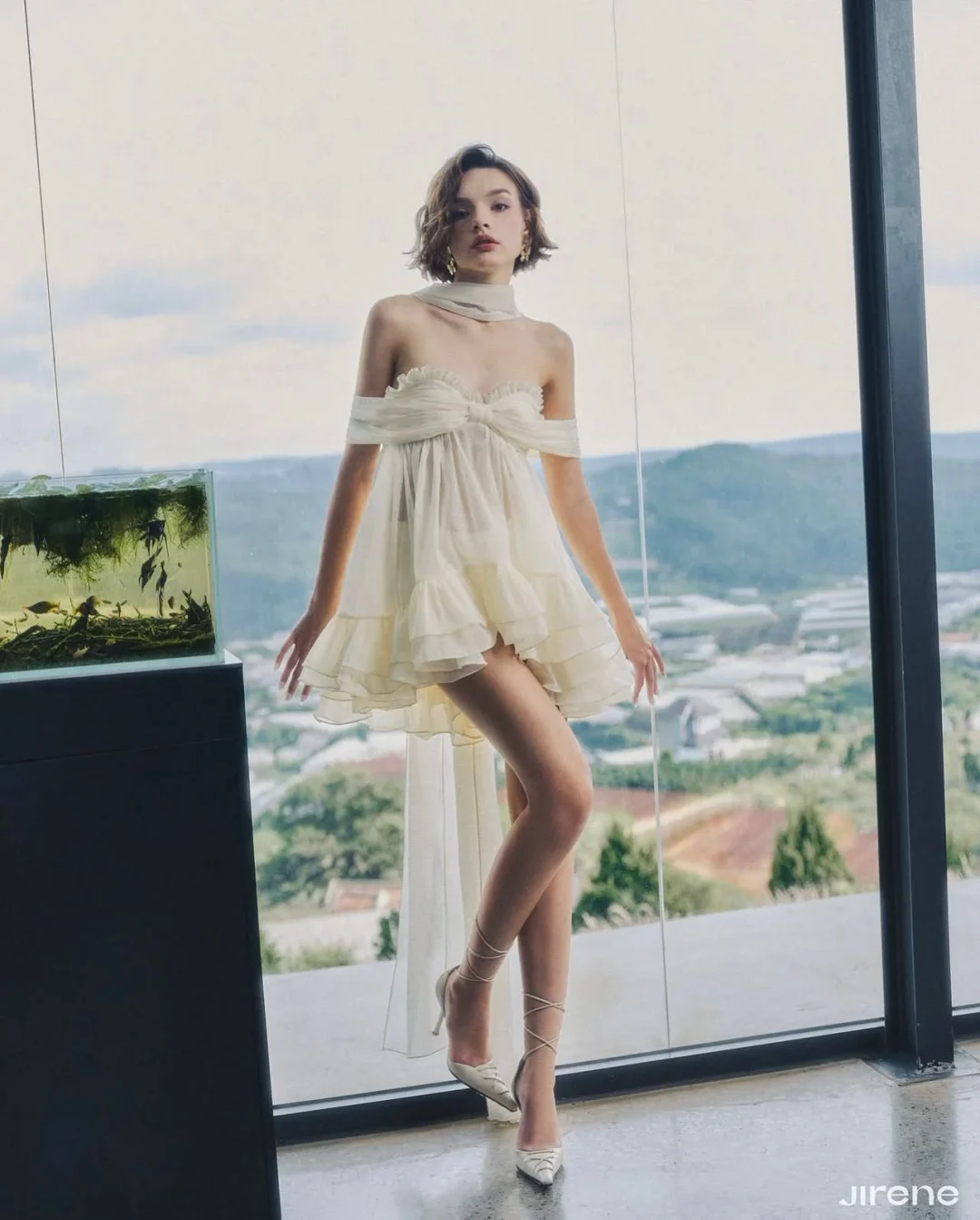 Photo 10 of Set Váy Babydoll Trắng Jirene Bowie