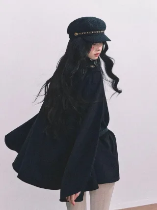 Ảnh 2 của Áo choàng cape đen Parisian New Elite