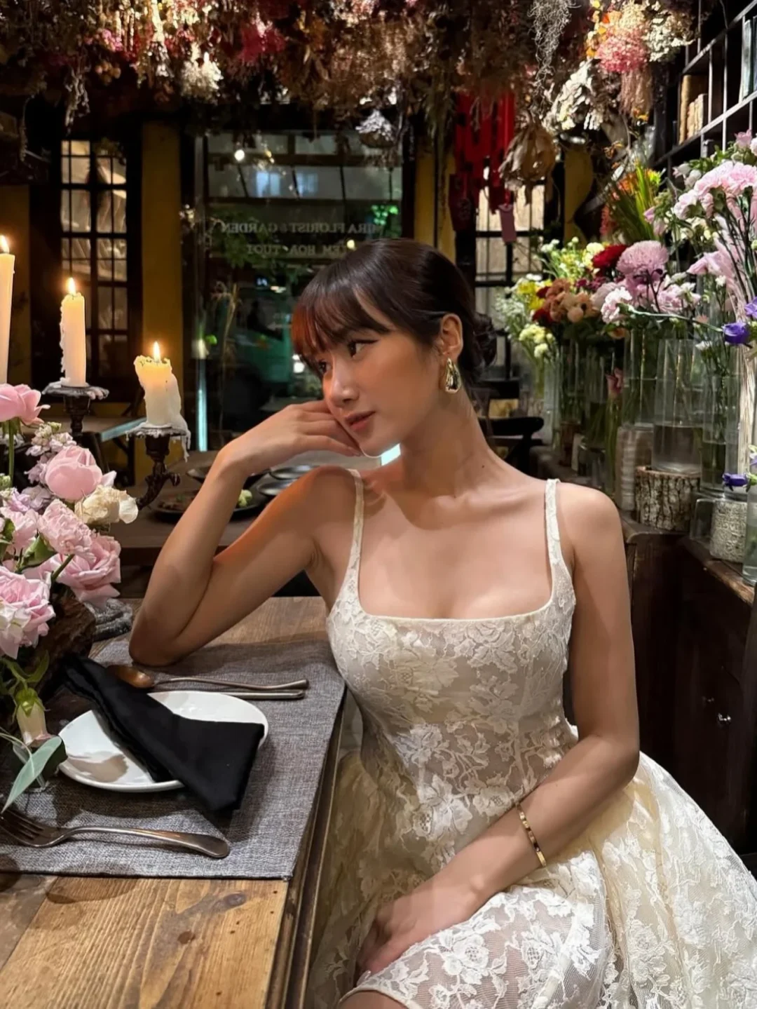 Ảnh 10 của Váy ren trắng Rosalie ngắn nữ
