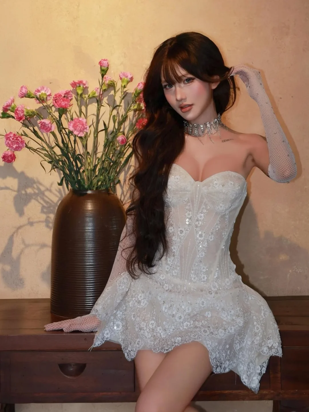 Ảnh 10 của Váy corset ren be ngắn Julie