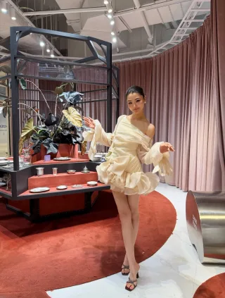 Photo 2 of Váy tiệc Nami Dress DK0005 màu kem