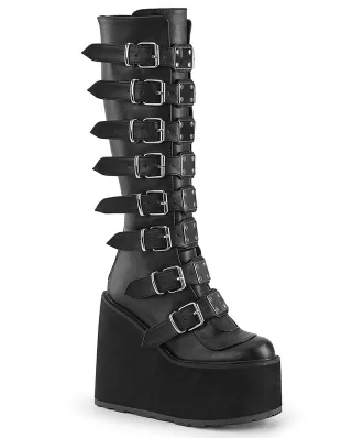 Photo 2 of Giày boots platform Demonia Cult gothic nữ