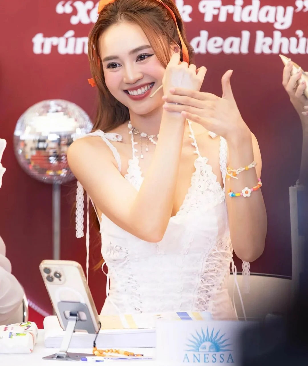 Ảnh 6 của Váy ngắn ren trắng corset TRISSY