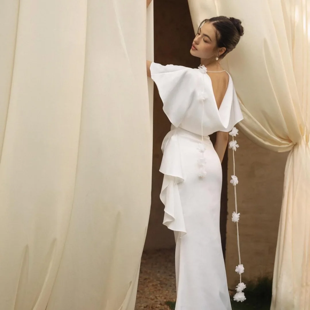 Ảnh 5 của Váy dạ hội trắng Keira HANGKAO size S