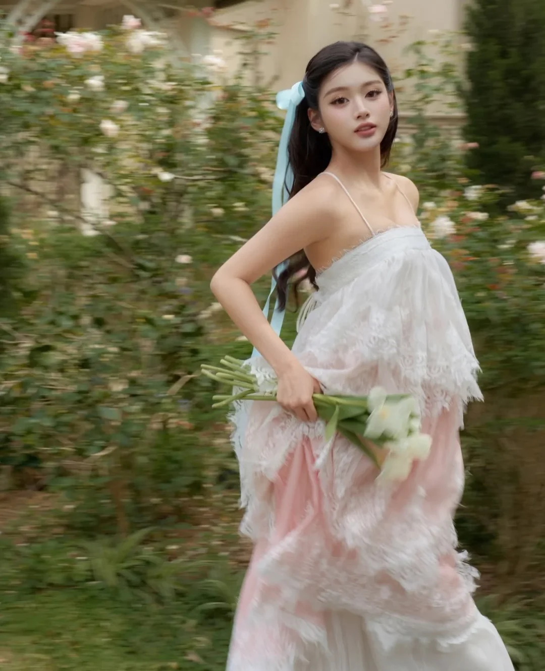 Photo 3 of Váy maxi ren hồng pastel Seraphic Dress