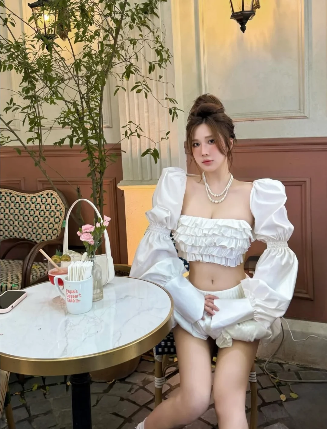 Ảnh 8 của Set Croptop Bèo Nhún Chân Váy Bong Bóng Monica
