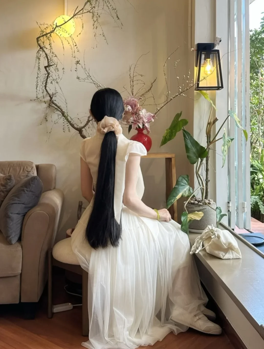 Ảnh 7 của Set áo voan tay phồng và chân váy lưới trắng
