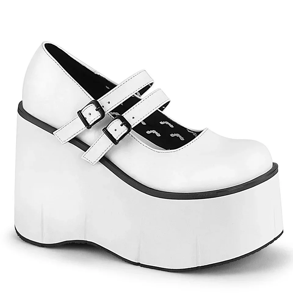 Ảnh 1 của Giày platform Mary Jane Demonia trắng nữ