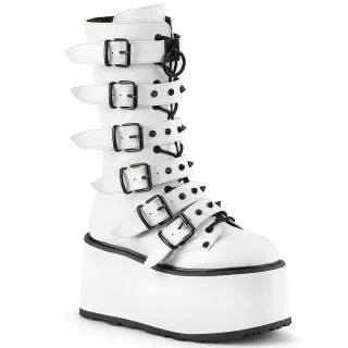 Ảnh 1 của Giày boot platform Demonia Cult trắng gothic