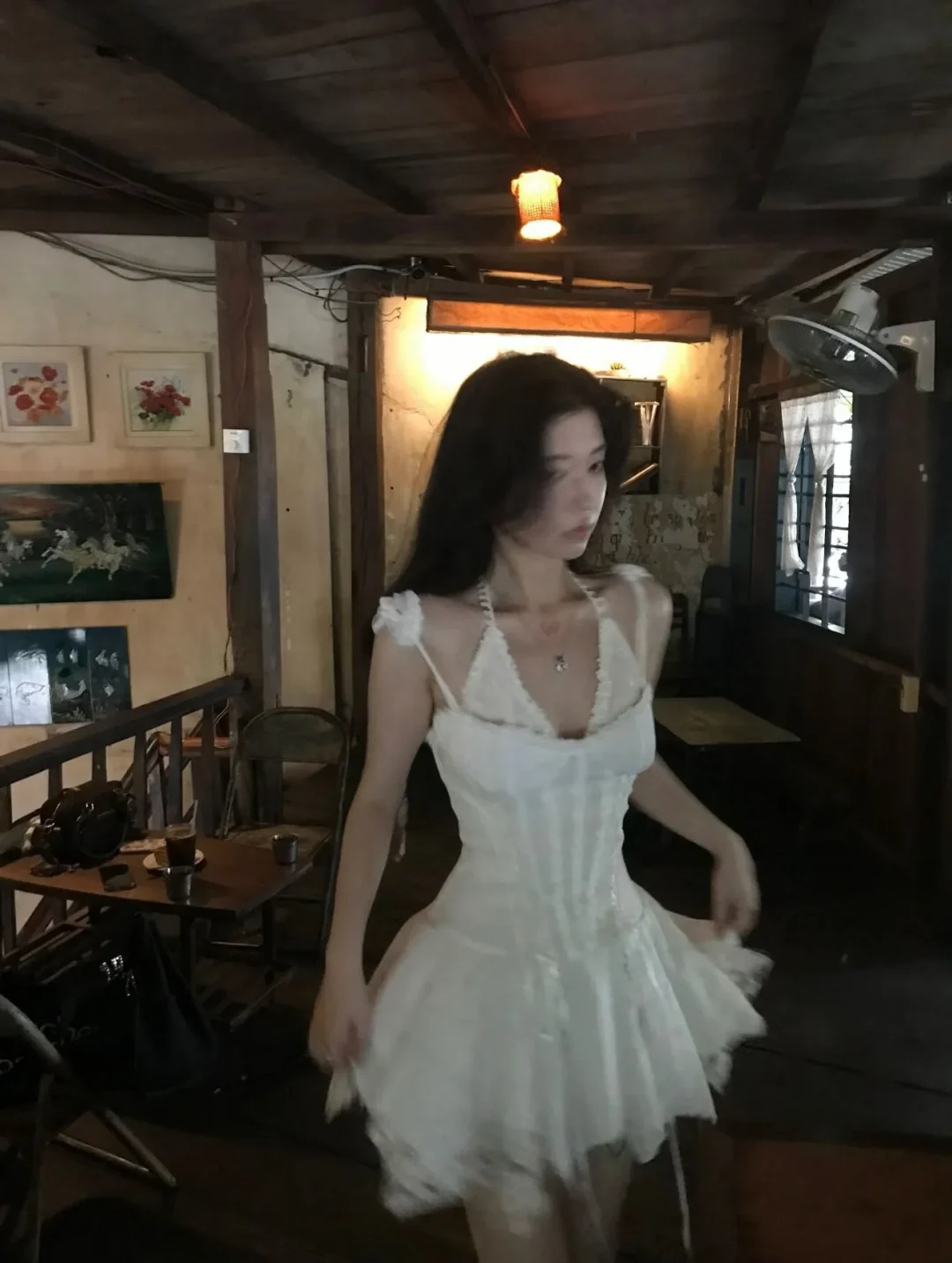 Photo 7 of Váy corset trắng ruffle TRISSY size S