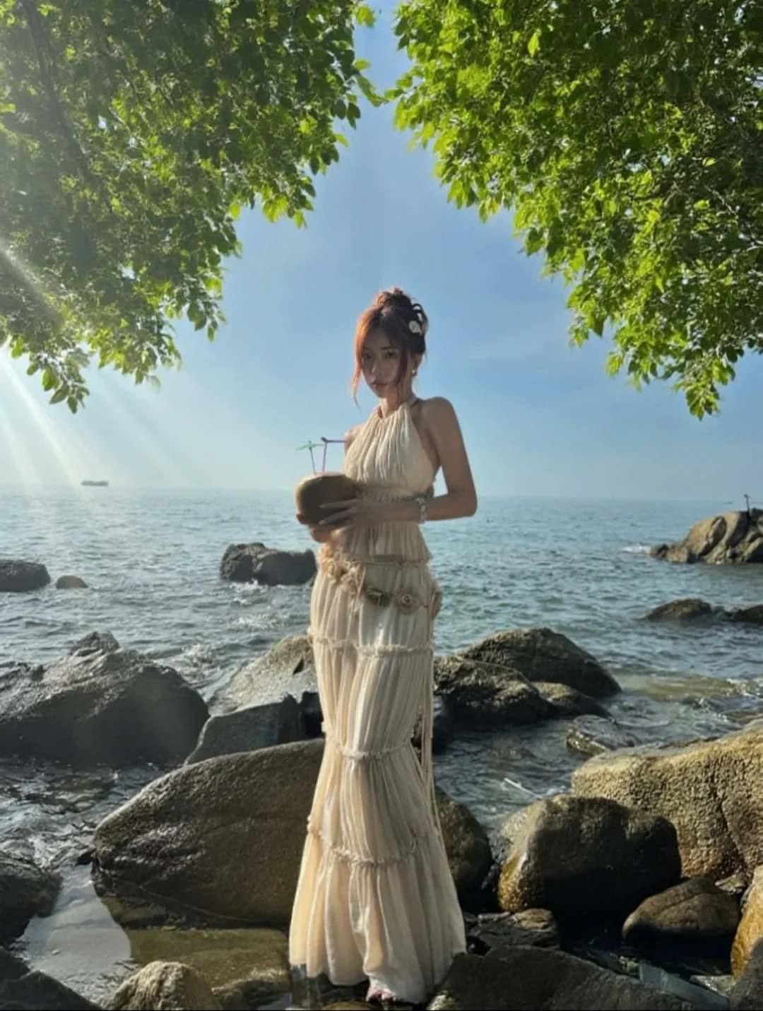 Ảnh 5 của Set Váy Maxi Boho Vyve Kèm Vòng Hoa