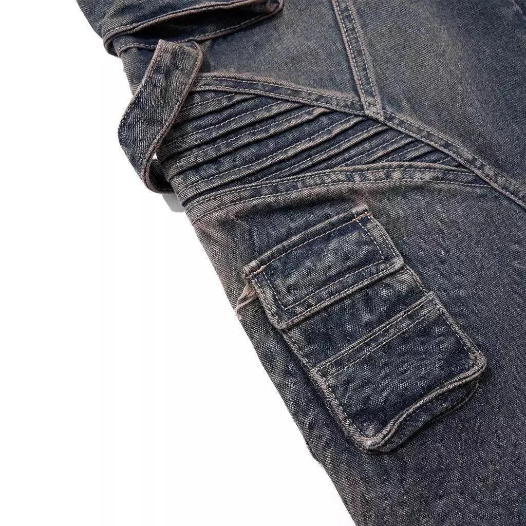 Photo 3 of Quần jeans cargo unisex Hades xanh nhạt