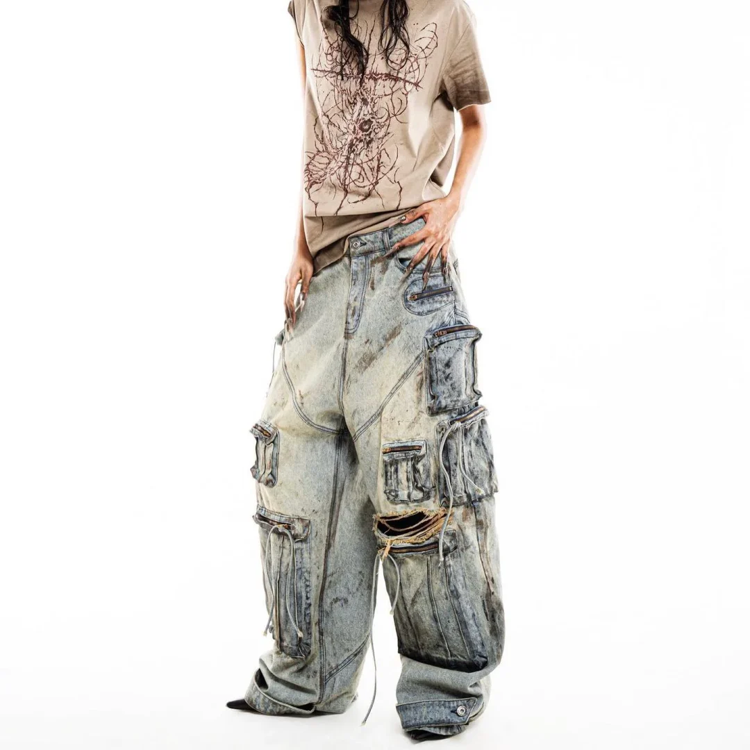 Photo 8 of Quần jeans cargo ASSylum*69 oversized nữ