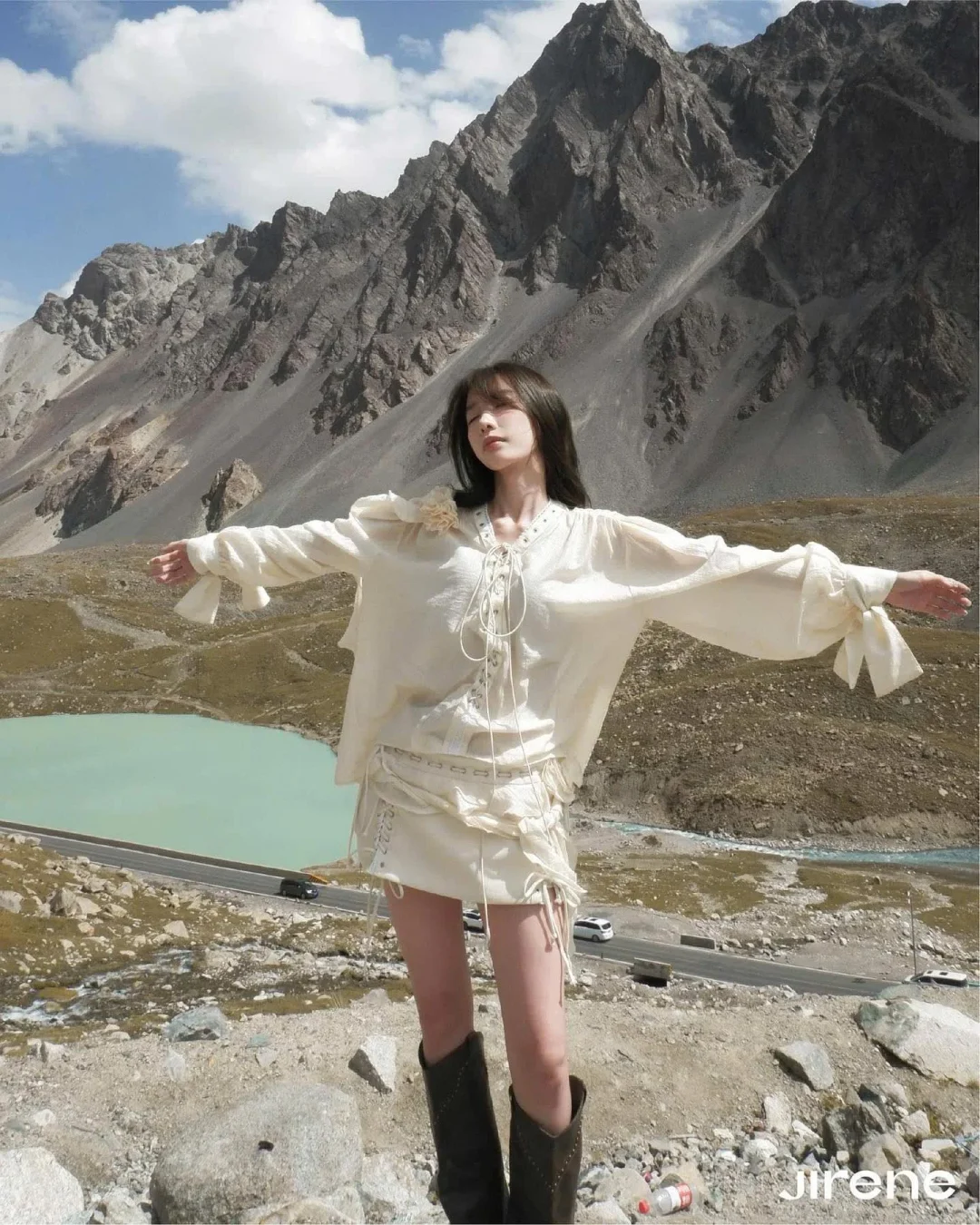 Photo 1 of Set boho Jirene Fei SK0002 trắng kem