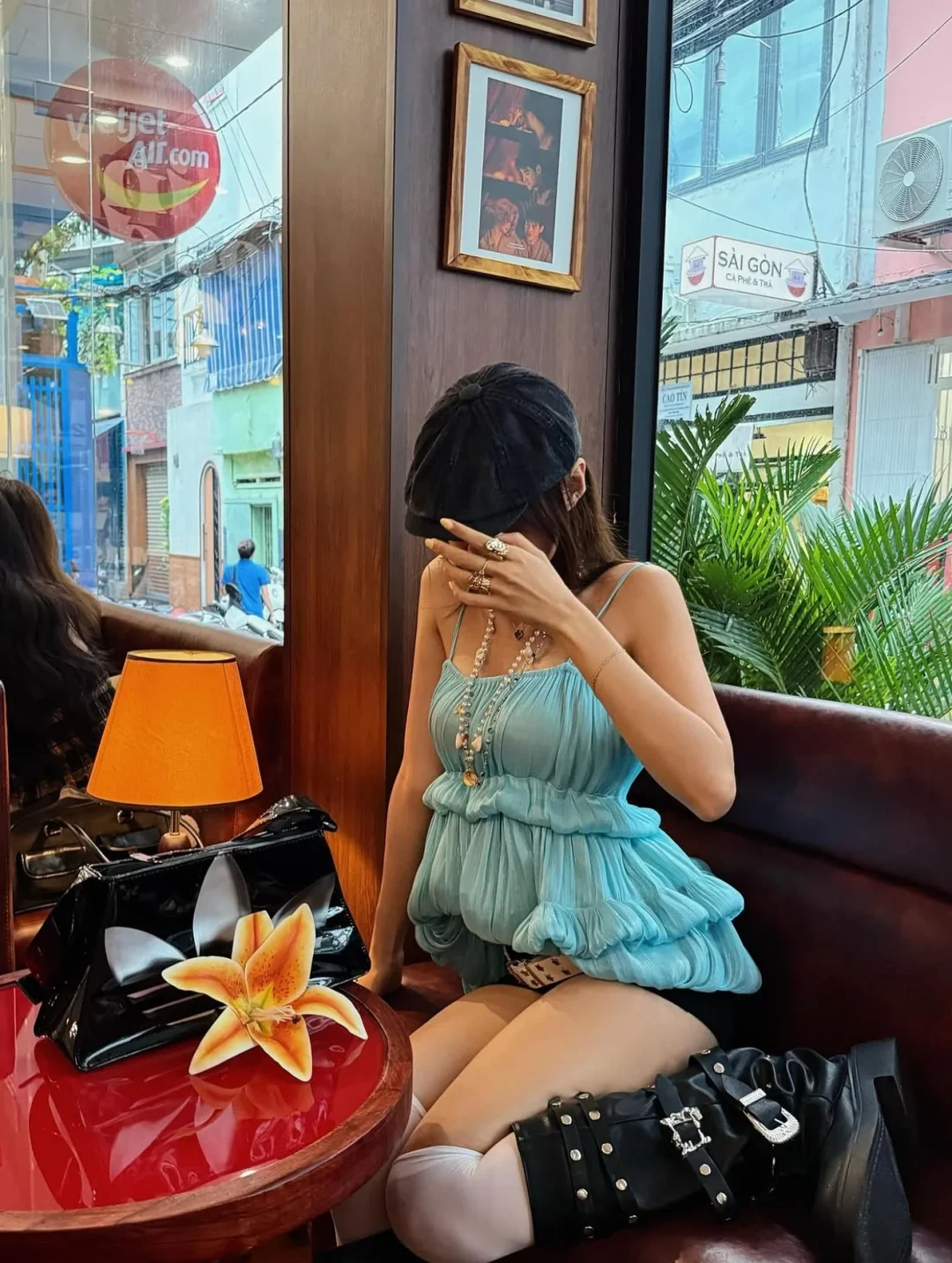 Photo 1 of Áo babydoll xanh mint Gonghaze Jubilee